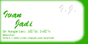 ivan jadi business card